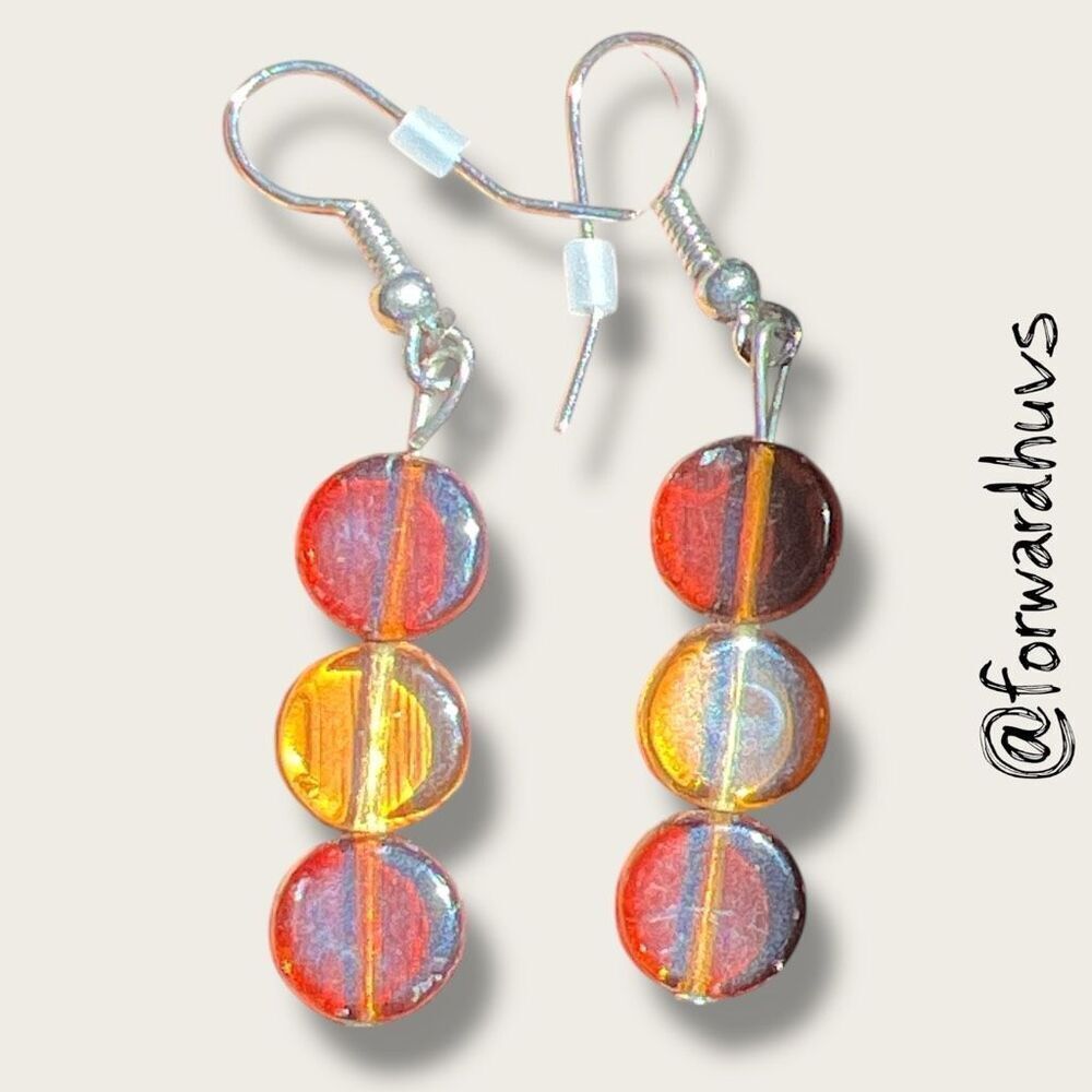 Bundle Sale 3 for $15 | Glass Bead Dangle Earrings – 1 3/4”